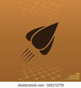 Rocket icon stock vector flat illustration design