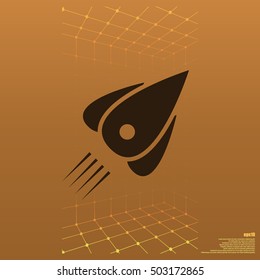 Rocket icon stock vector flat illustration design