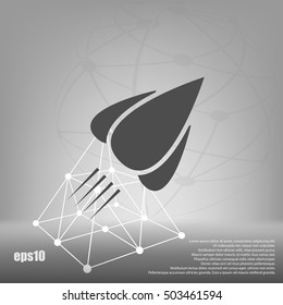 Rocket icon stock vector flat illustration design