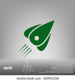 Rocket icon stock vector flat illustration design