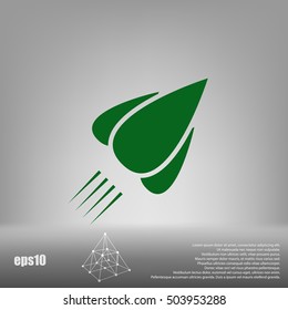 Rocket icon stock vector flat illustration design