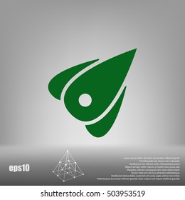 Rocket icon stock vector flat illustration design