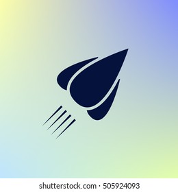 Rocket icon stock vector flat illustration design