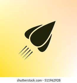 Rocket icon stock vector flat illustration design
