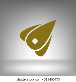 Rocket icon stock vector flat illustration design