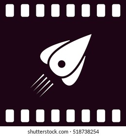 Rocket icon stock vector flat illustration design