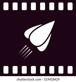 Rocket icon stock vector flat illustration design