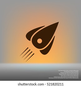 Rocket icon stock vector flat illustration design