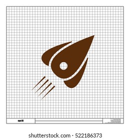 Rocket icon stock vector flat illustration design