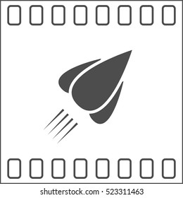 Rocket icon stock vector flat illustration design