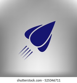 Rocket icon stock vector flat illustration design
