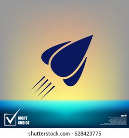 Rocket icon stock vector flat illustration design