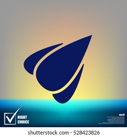 Rocket icon stock vector flat illustration design