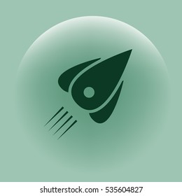 Rocket icon stock vector flat illustration design