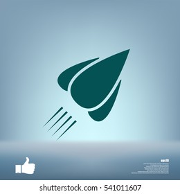 Rocket icon stock vector flat illustration design