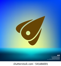 Rocket icon stock vector flat illustration design