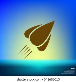 Rocket icon stock vector flat illustration design