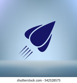 Rocket icon stock vector flat illustration design