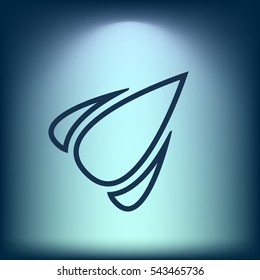 Rocket icon stock vector flat illustration design