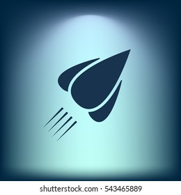 Rocket icon stock vector flat illustration design