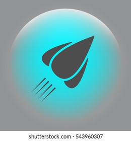 Rocket icon stock vector flat illustration design
