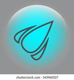 Rocket icon stock vector flat illustration design