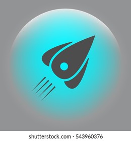 Rocket icon stock vector flat illustration design
