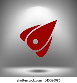 Rocket icon stock vector flat illustration design