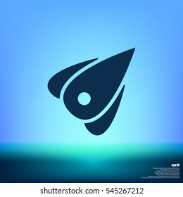 Rocket icon stock vector flat illustration design