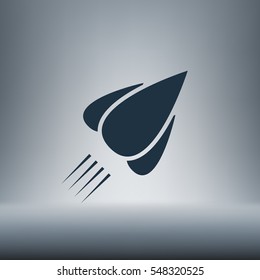 Rocket icon stock vector flat illustration design