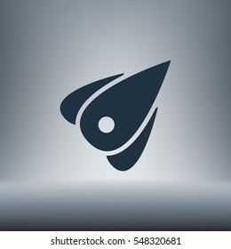 Rocket icon stock vector flat illustration design