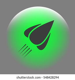 Rocket icon stock vector flat illustration design