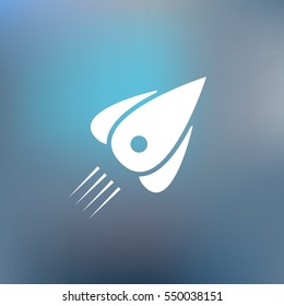 Rocket icon stock vector flat illustration design