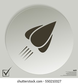 Rocket icon stock vector flat illustration design