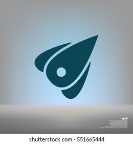 Rocket icon stock vector flat illustration design