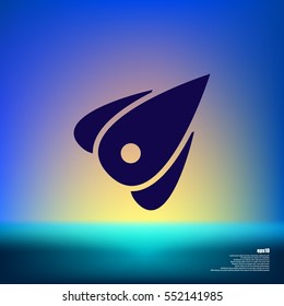 Rocket icon stock vector flat illustration design