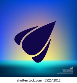 Rocket icon stock vector flat illustration design