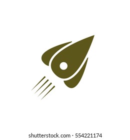 Rocket icon stock vector flat illustration design