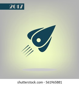 Rocket icon stock vector flat illustration design