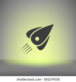 Rocket icon stock vector flat illustration design