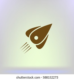 Rocket icon stock vector flat illustration design