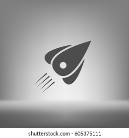 Rocket icon stock vector flat illustration design
