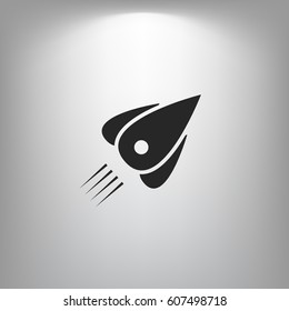 Rocket icon stock vector flat illustration design