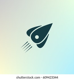 Rocket icon stock vector flat illustration design