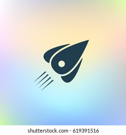 Rocket icon stock vector flat illustration design