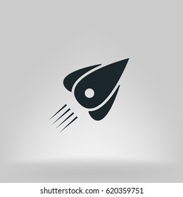 Rocket icon stock vector flat illustration design