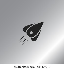 Rocket icon stock vector flat illustration design