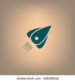 Rocket icon stock vector flat illustration design