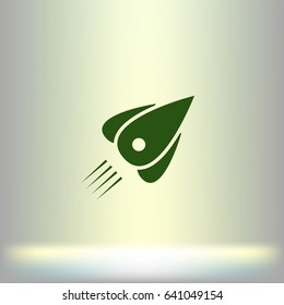 Rocket icon stock vector flat illustration design