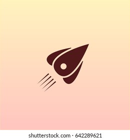Rocket icon stock vector flat illustration design